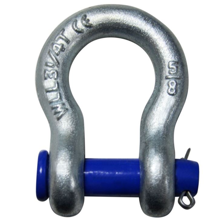 Factory Cheap Rigid Links - 7/8 US Type Forged Painted Round Pin Lifting Anchor Bow Shackles G213 – Rui De Tai