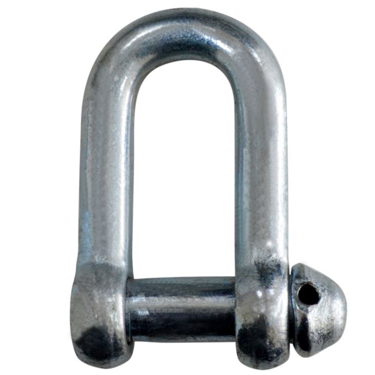 10mm Galvanized Trawling Shackles with Round Head Screw Pin