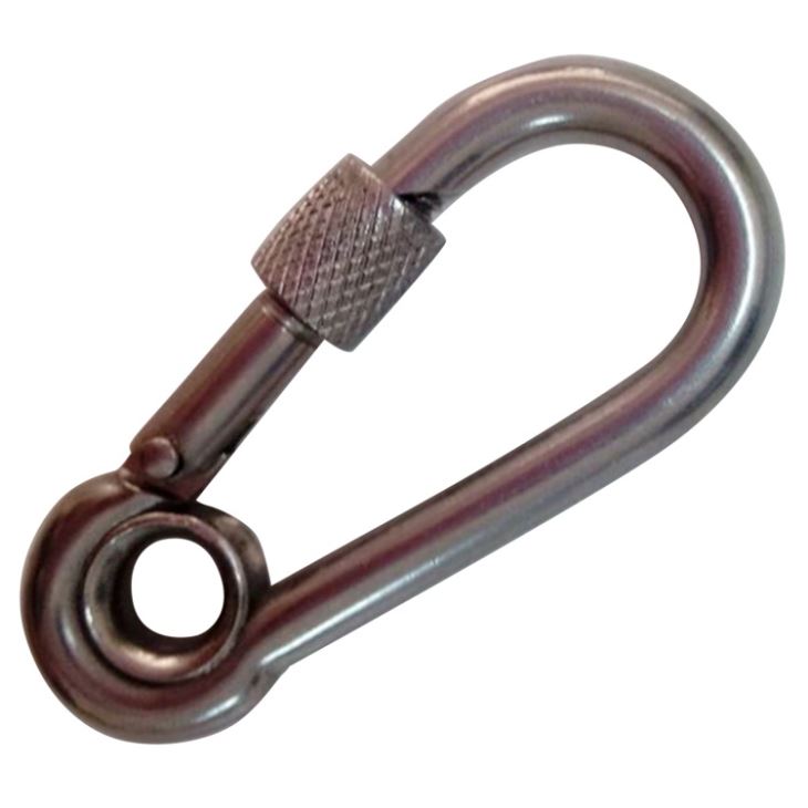 Stainless Steel Snap Hook Carabiner with Screw and Eyelet