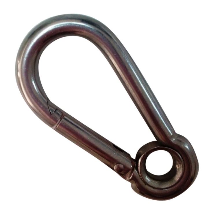 Stainless Steel Snap Hook Carabiner with Eyelet